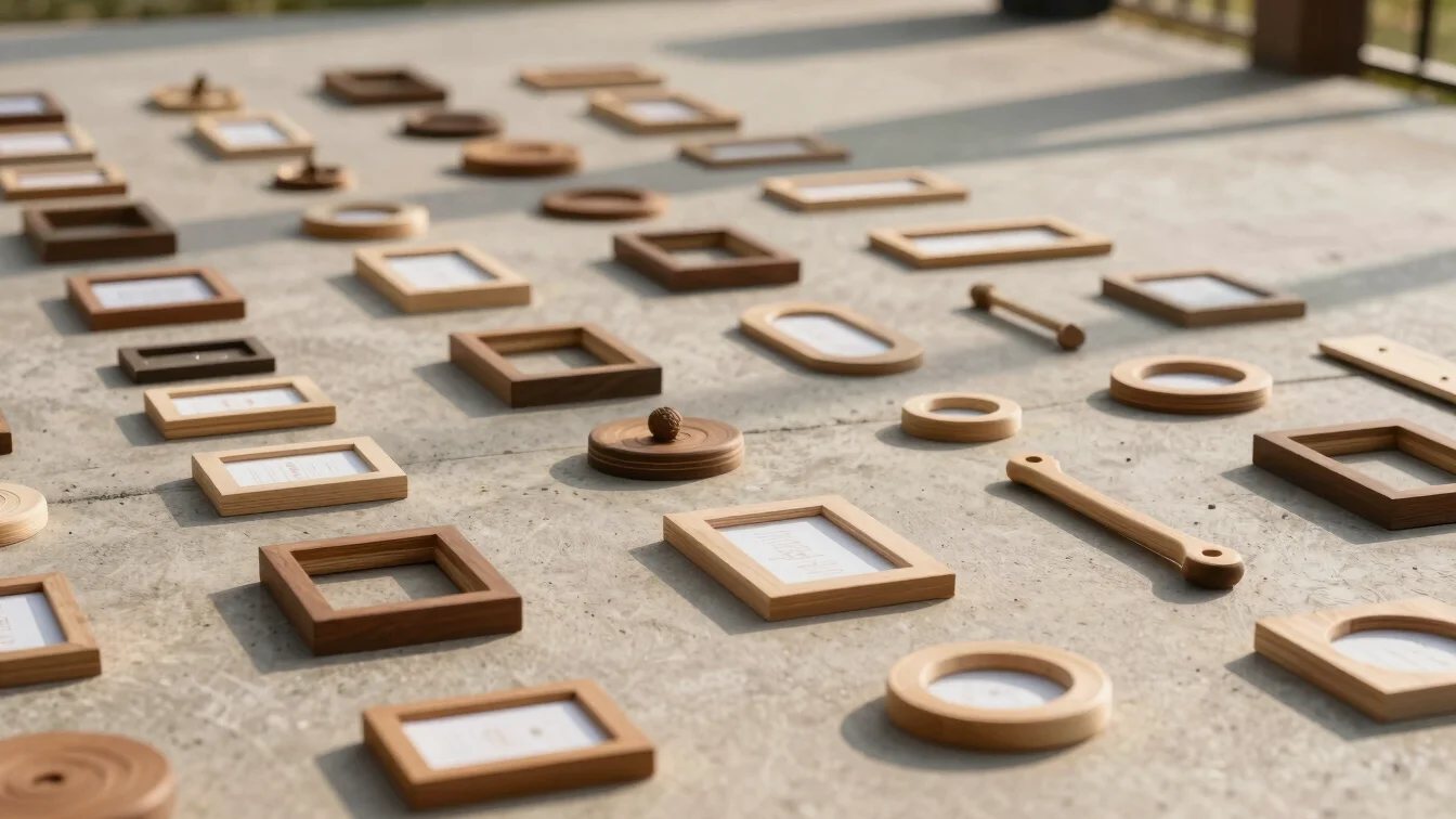 Finished custom objects for a celebration laid out neatly on a co